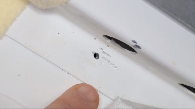 The hole in the orbital module.